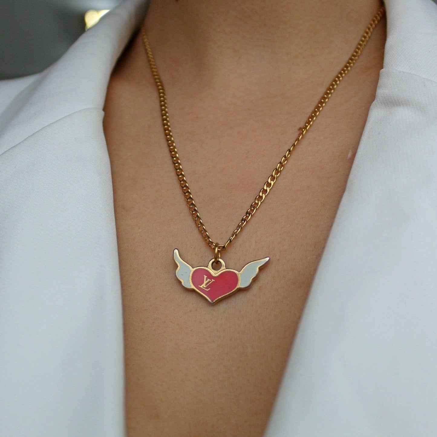 Authentic Louis Vuitton Love Wings Pendant- Reworked Necklaces