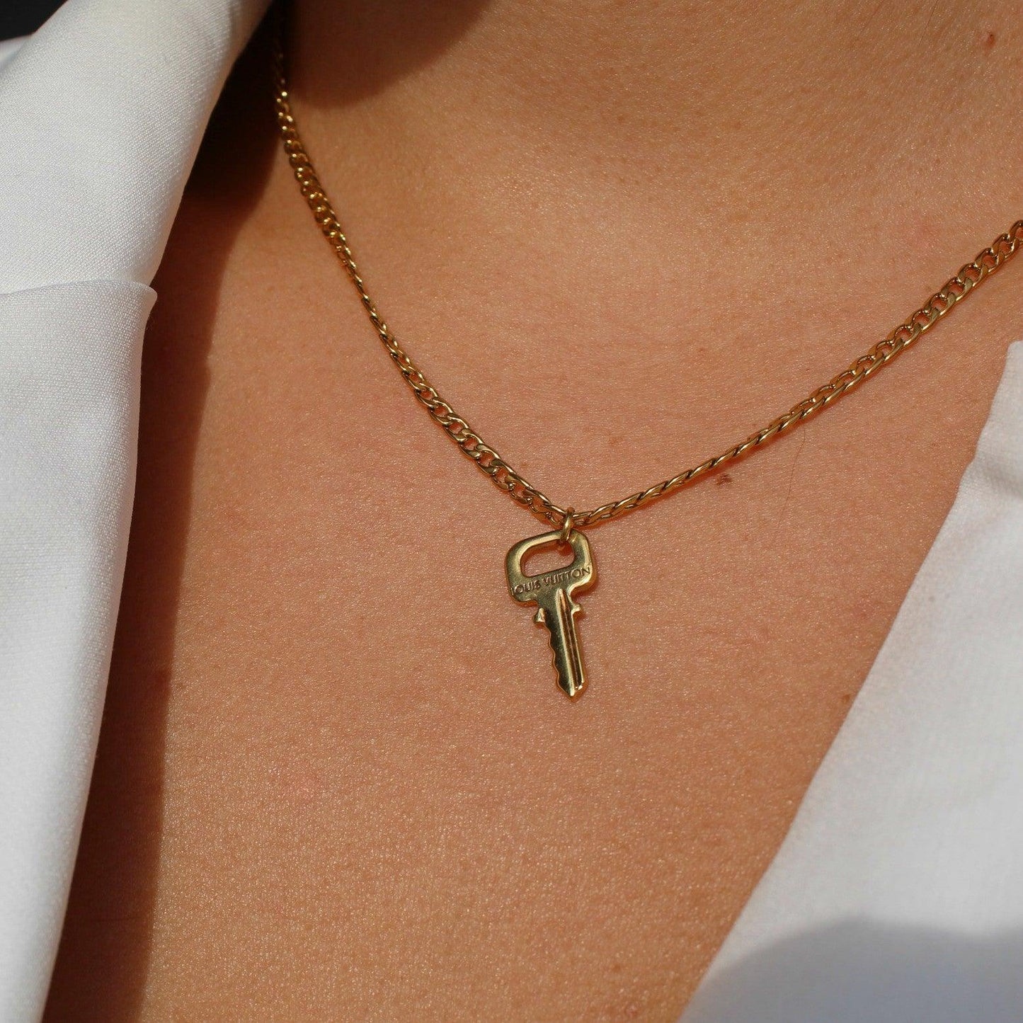 Authentic Louis Vuitton Key Pendant- Reworked Necklace