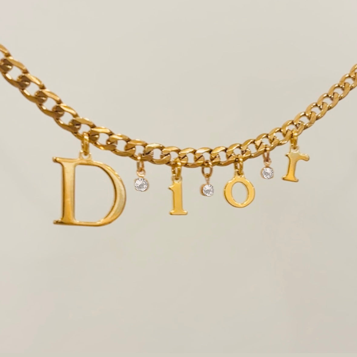 Authentic repurposed Dior necklace