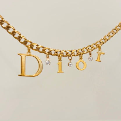 Authentic repurposed Dior necklace