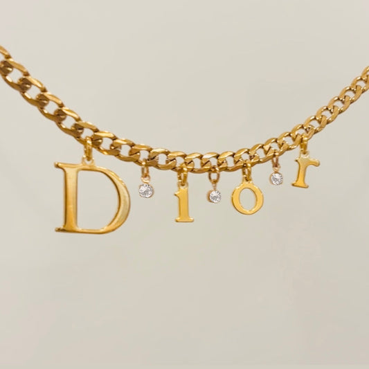 Authentic repurposed Dior necklace