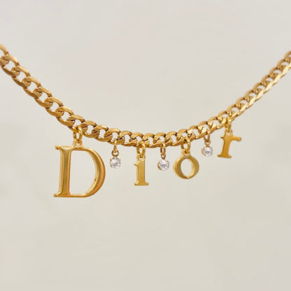 Authentic repurposed Dior necklace
