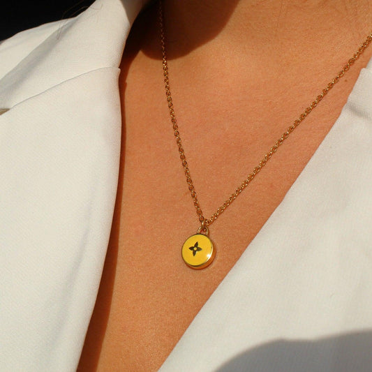 Authentic Louis Vuitton Yellow Pendant Pastilles- Necklace