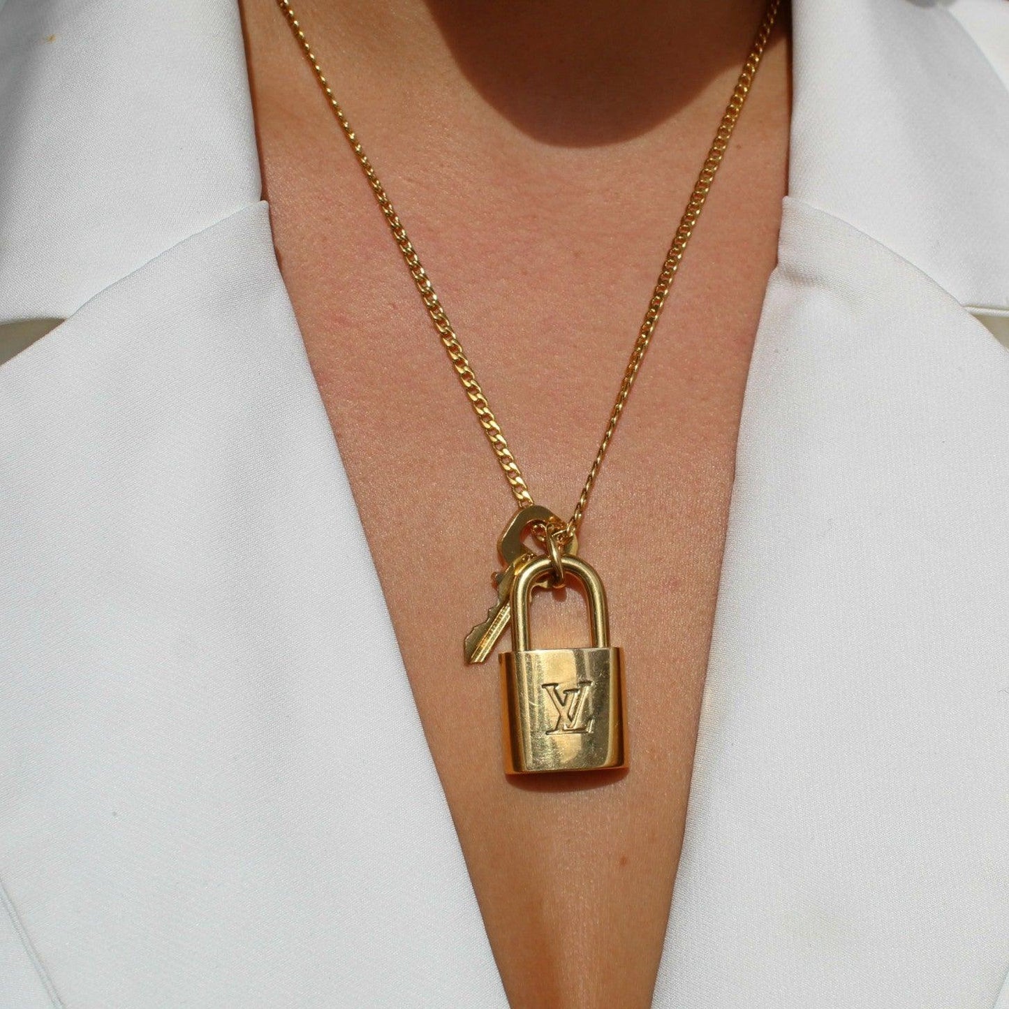 Louis Vuitton Necklace Padlock with single chain