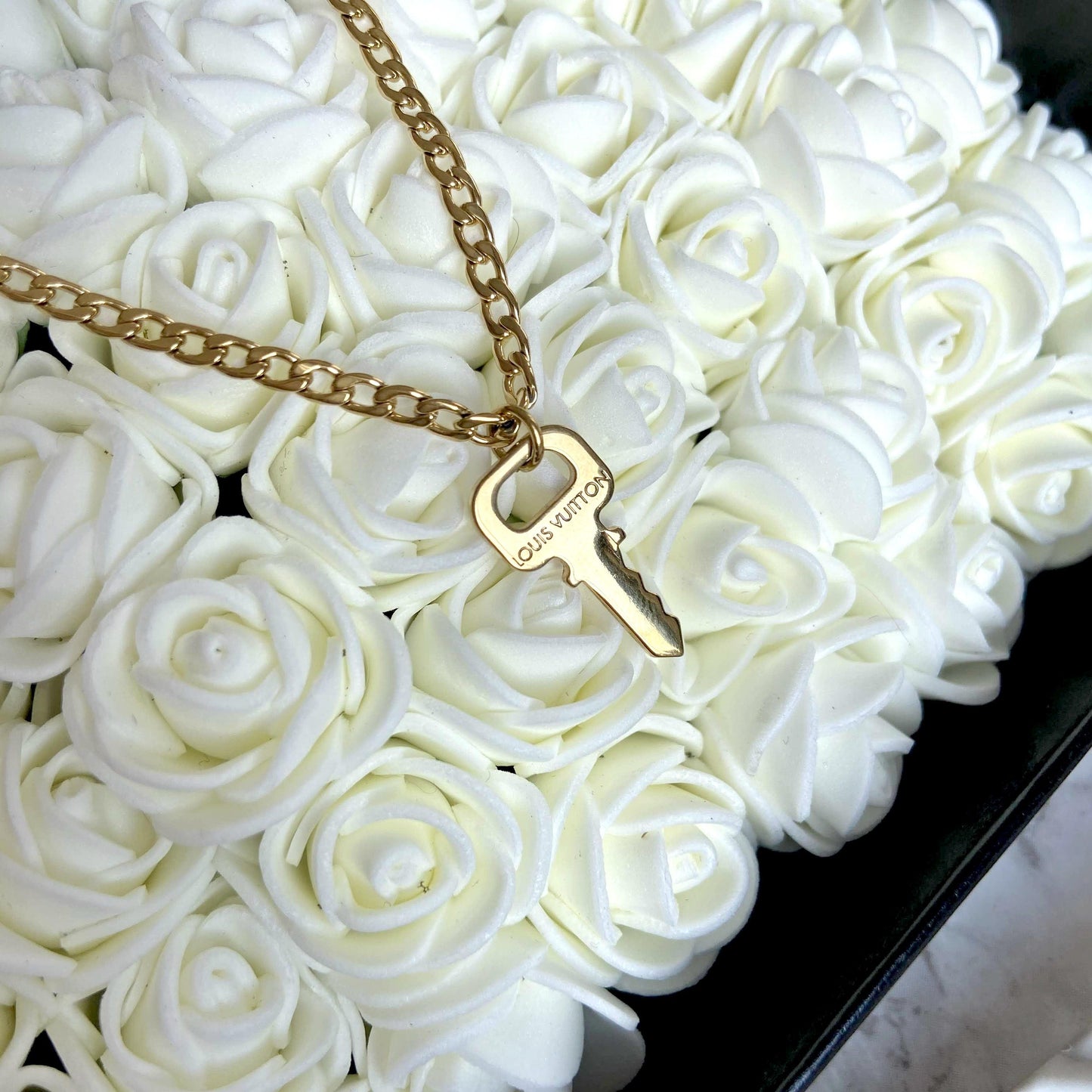Authentic Louis Vuitton Key Pendant- Reworked Necklace