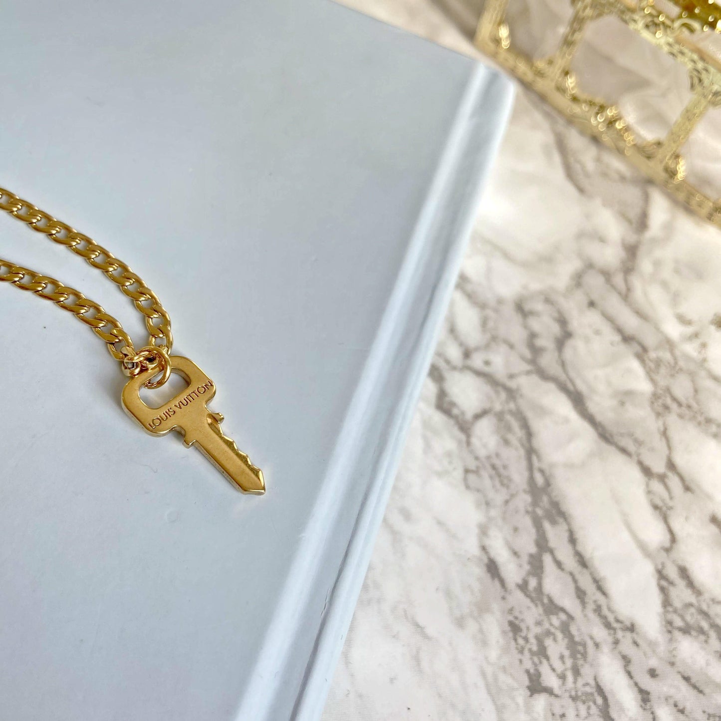 Authentic Louis Vuitton Key Pendant- Reworked Necklace