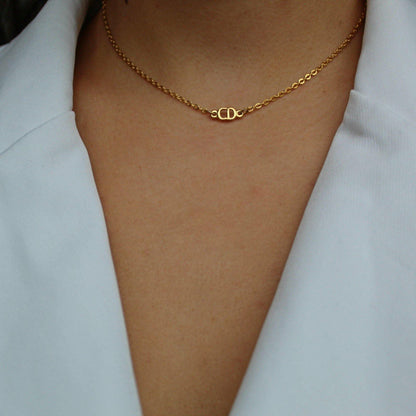Authentic Mini Cd Dior pendant- Reworked Dainty Choker