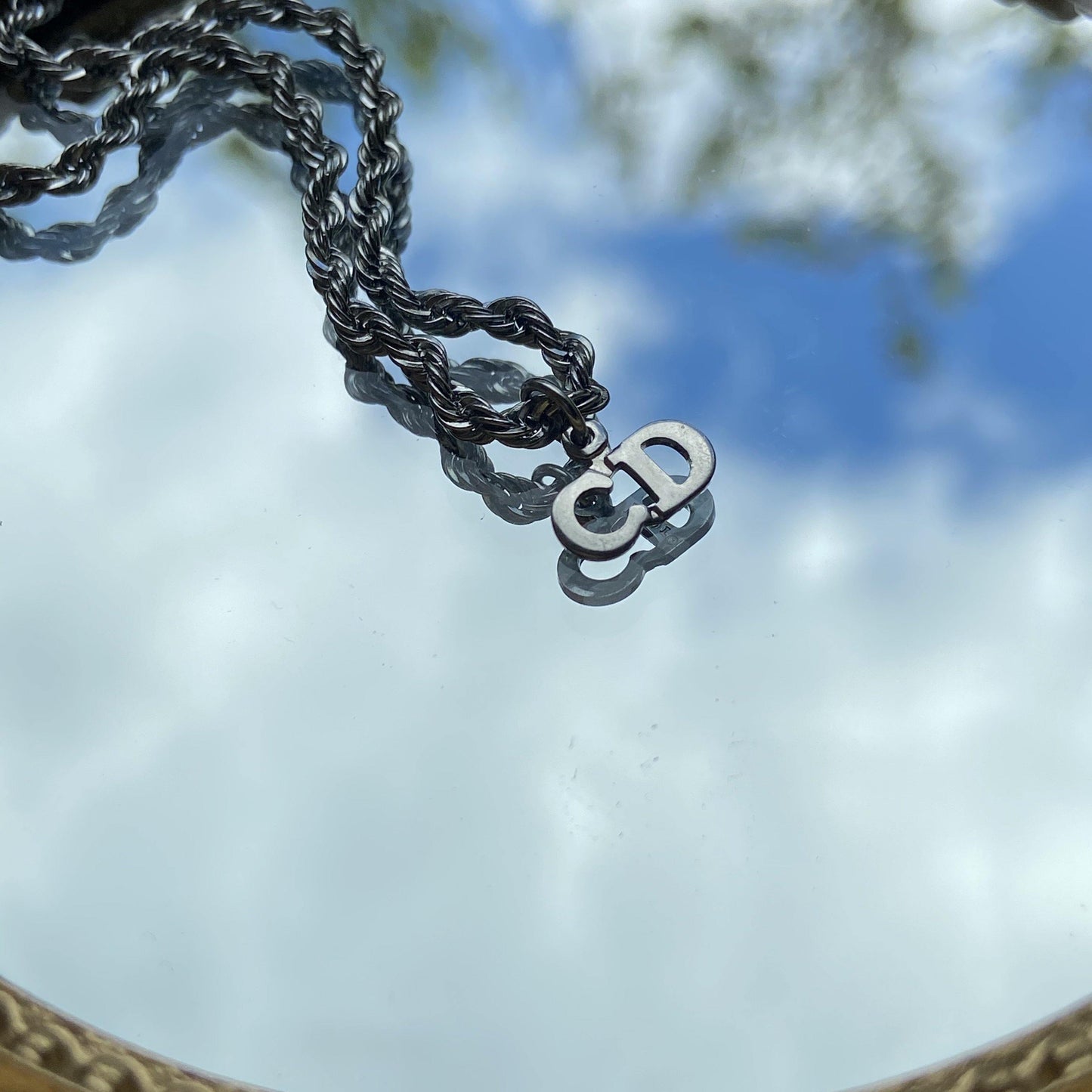 Authentic Mini Dior Pendant - Reworked Necklace