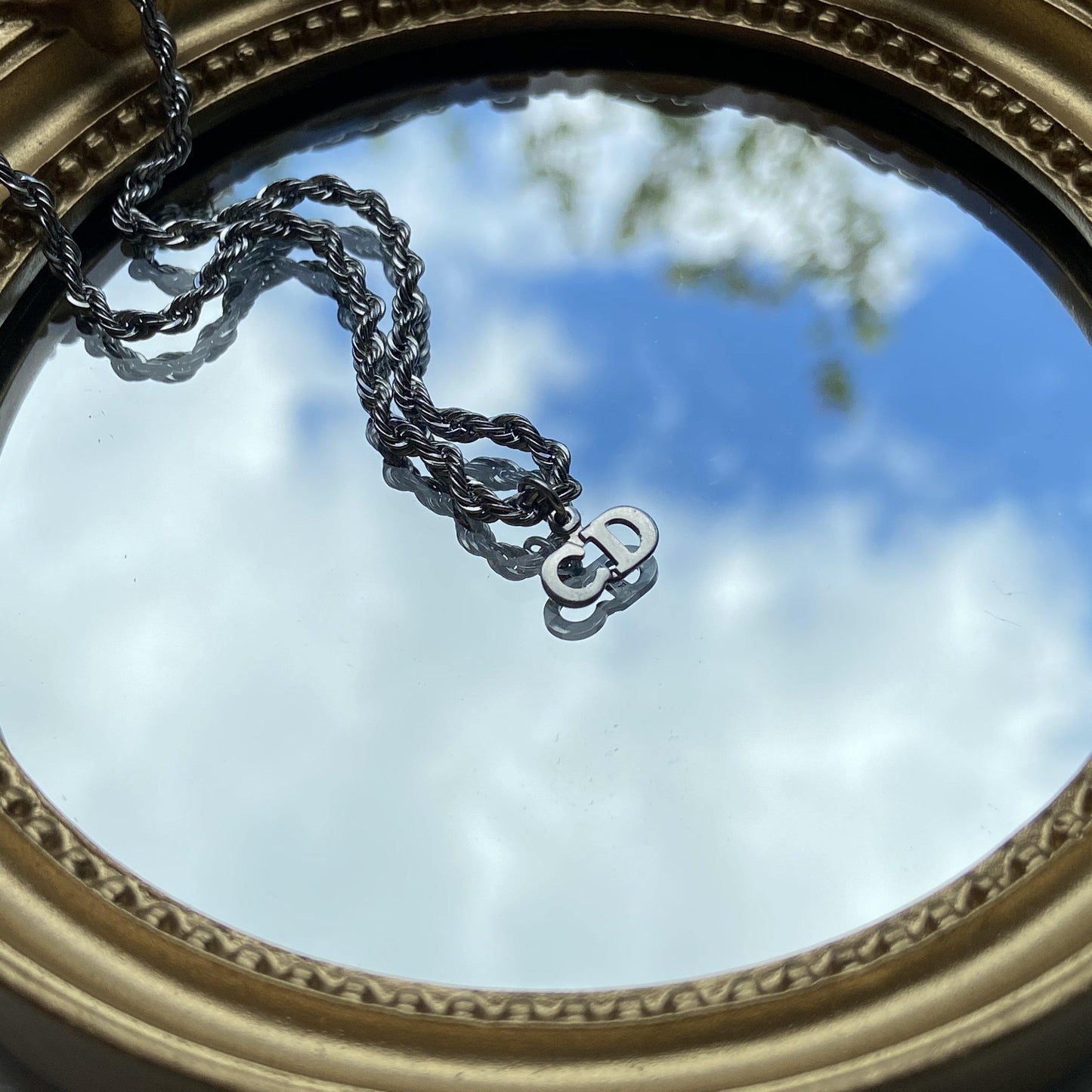 Authentic Mini Dior Pendant - Reworked Necklace