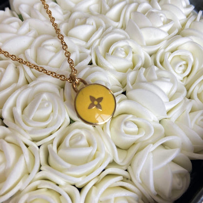 Authentic Louis Vuitton Yellow Pendant Pastilles- Necklace