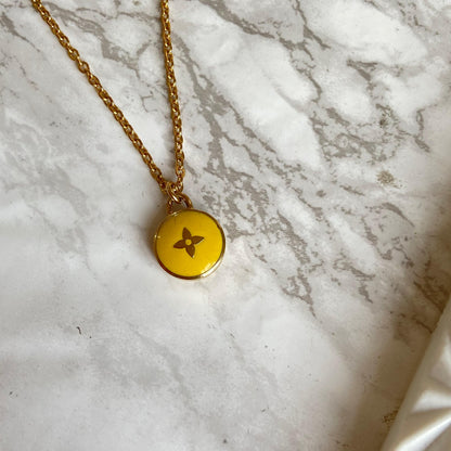 Authentic Louis Vuitton Yellow Pendant Pastilles- Necklace