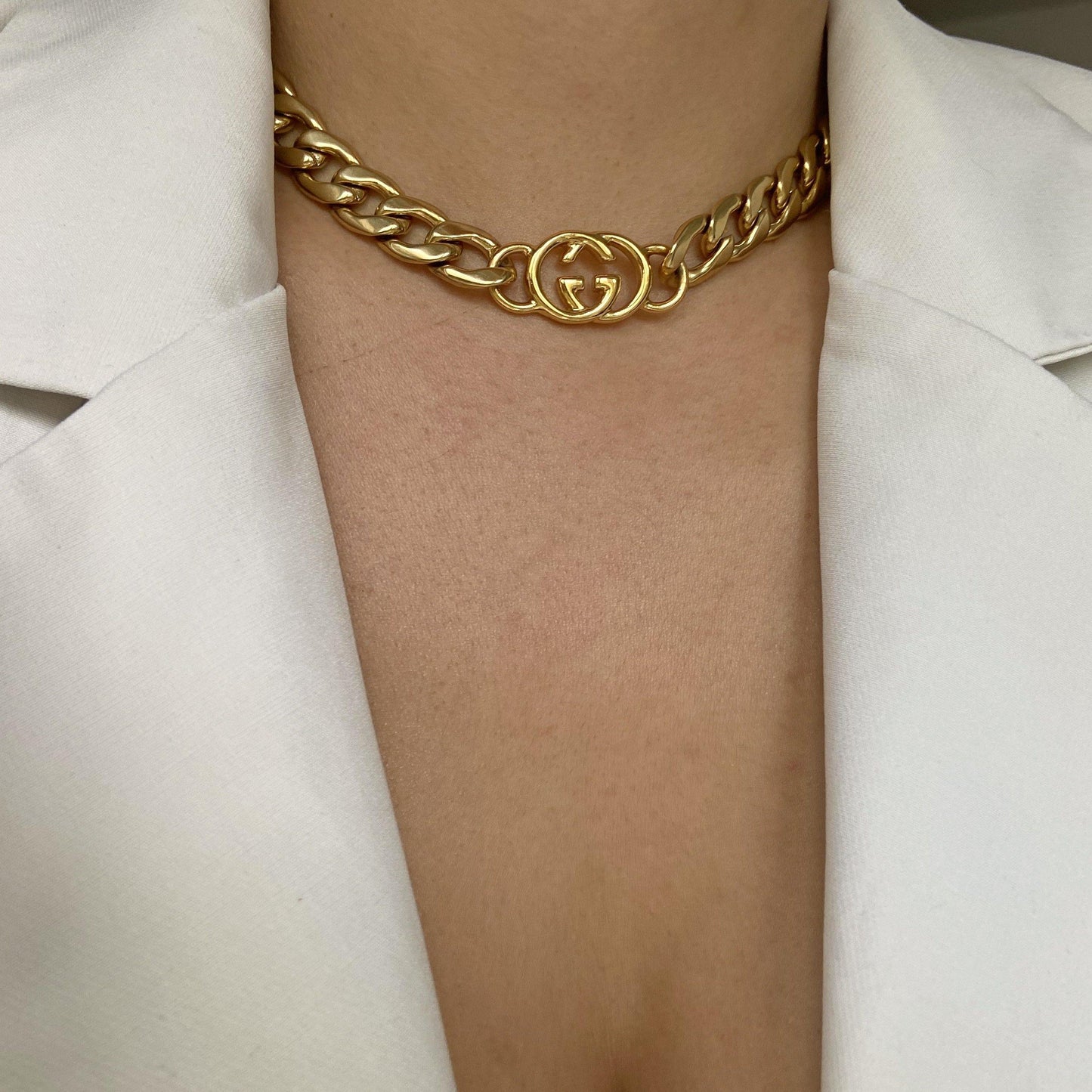 Authentic Gucci Pendant- Repurposed  Choker