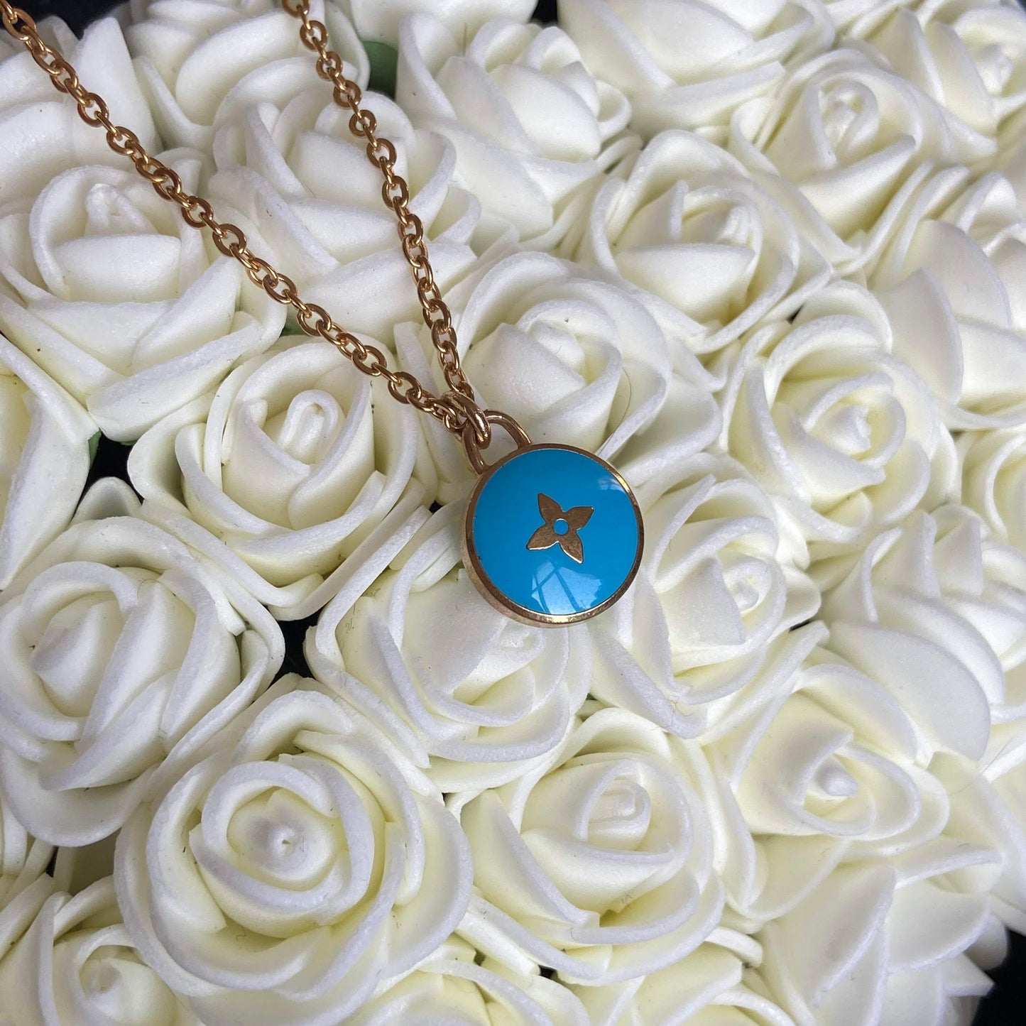 Authentic Louis Vuitton Sapphire Blue Pendant Pastilles