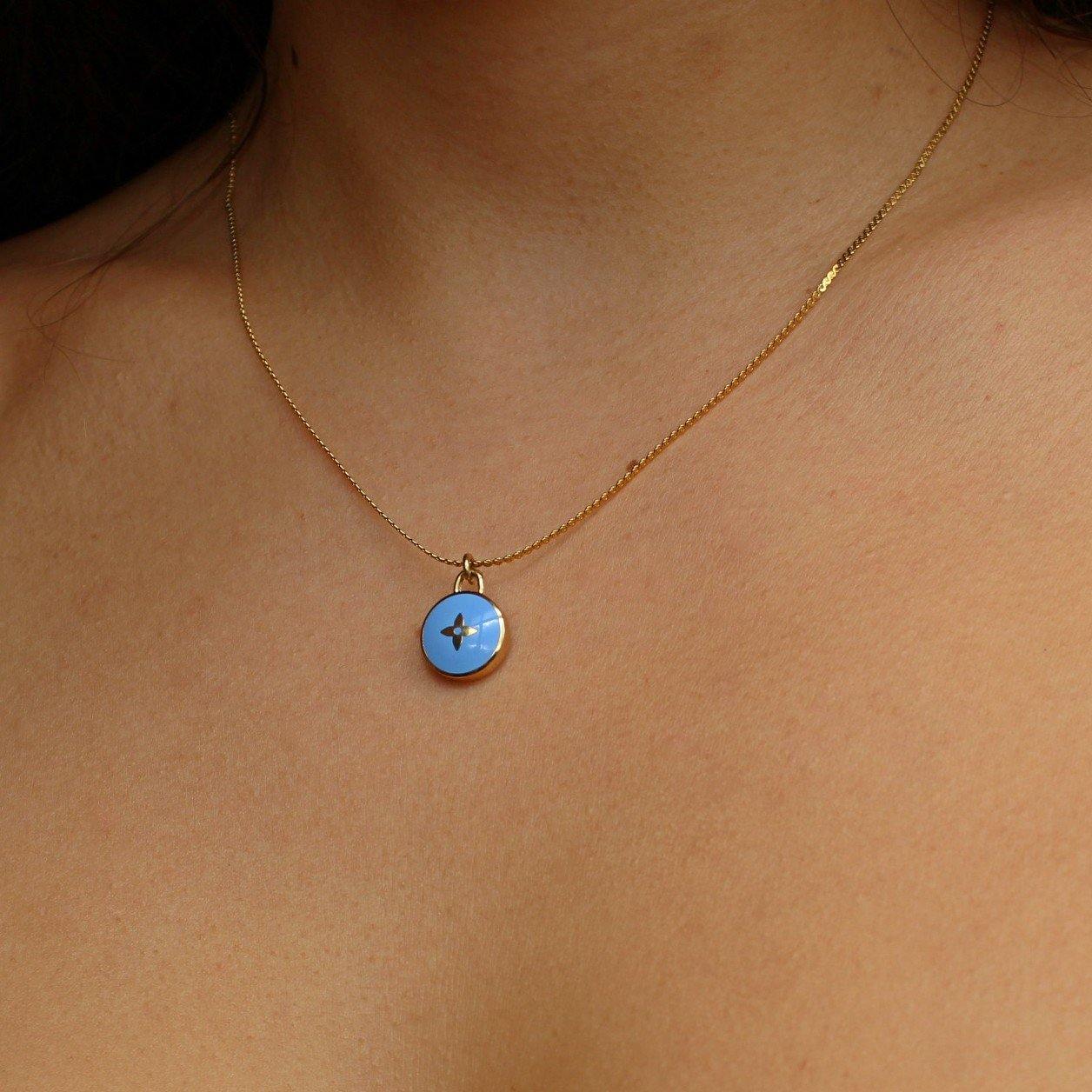Authentic Louis Vuitton Blue Pendant Pastilles