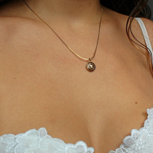 Authentic Louis Vuitton Nude Logo Chocolate Pendant Necklace
