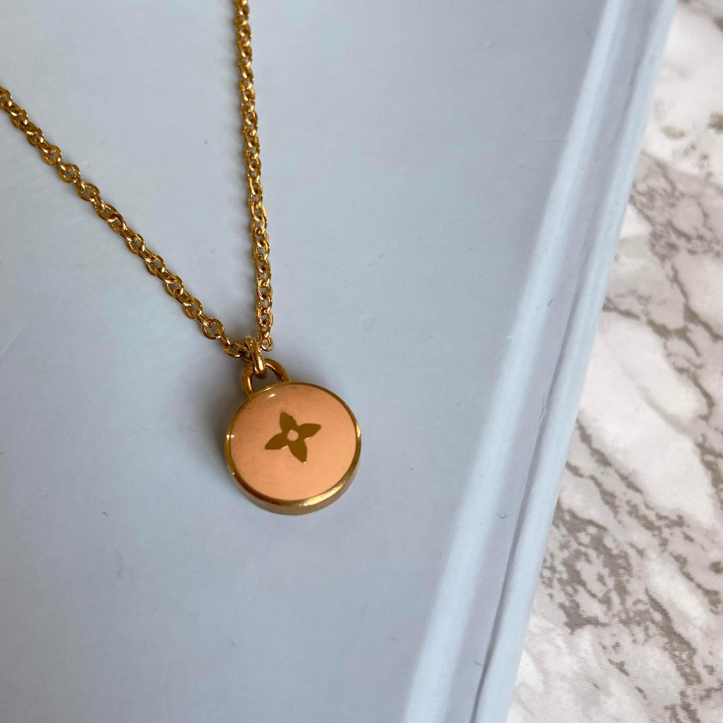 Authentic Louis Vuitton Pastilles Pendant - Reworked Necklace