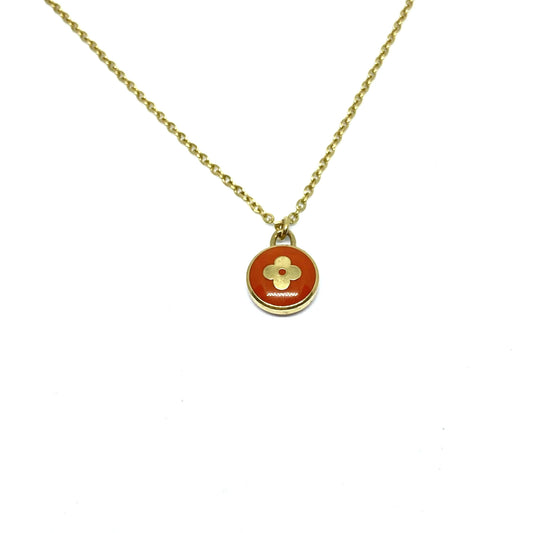 Authentic Louis Vuitton Tangerine Pendant- Necklace