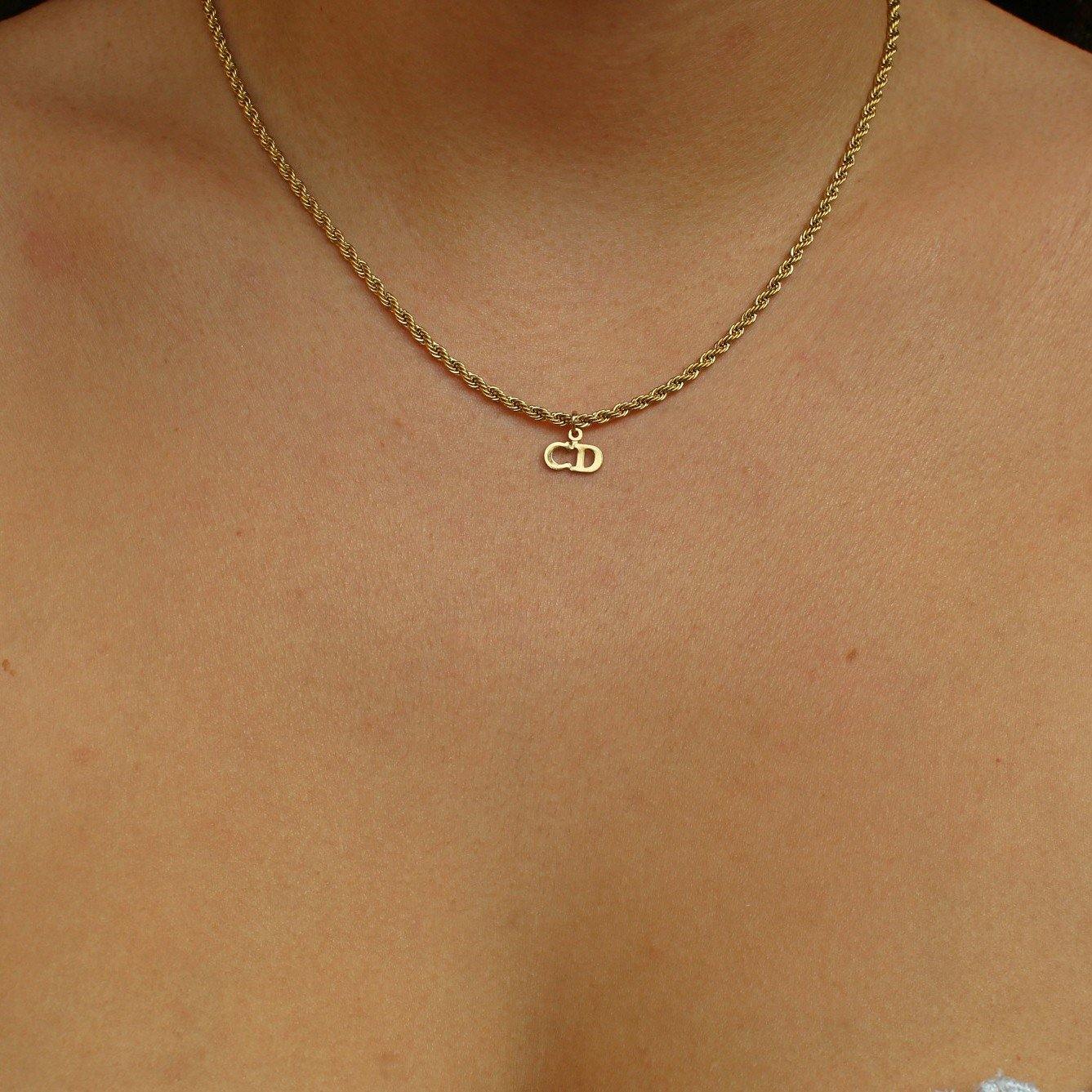 Authentic Mini Dior Pendant - Reworked Necklace
