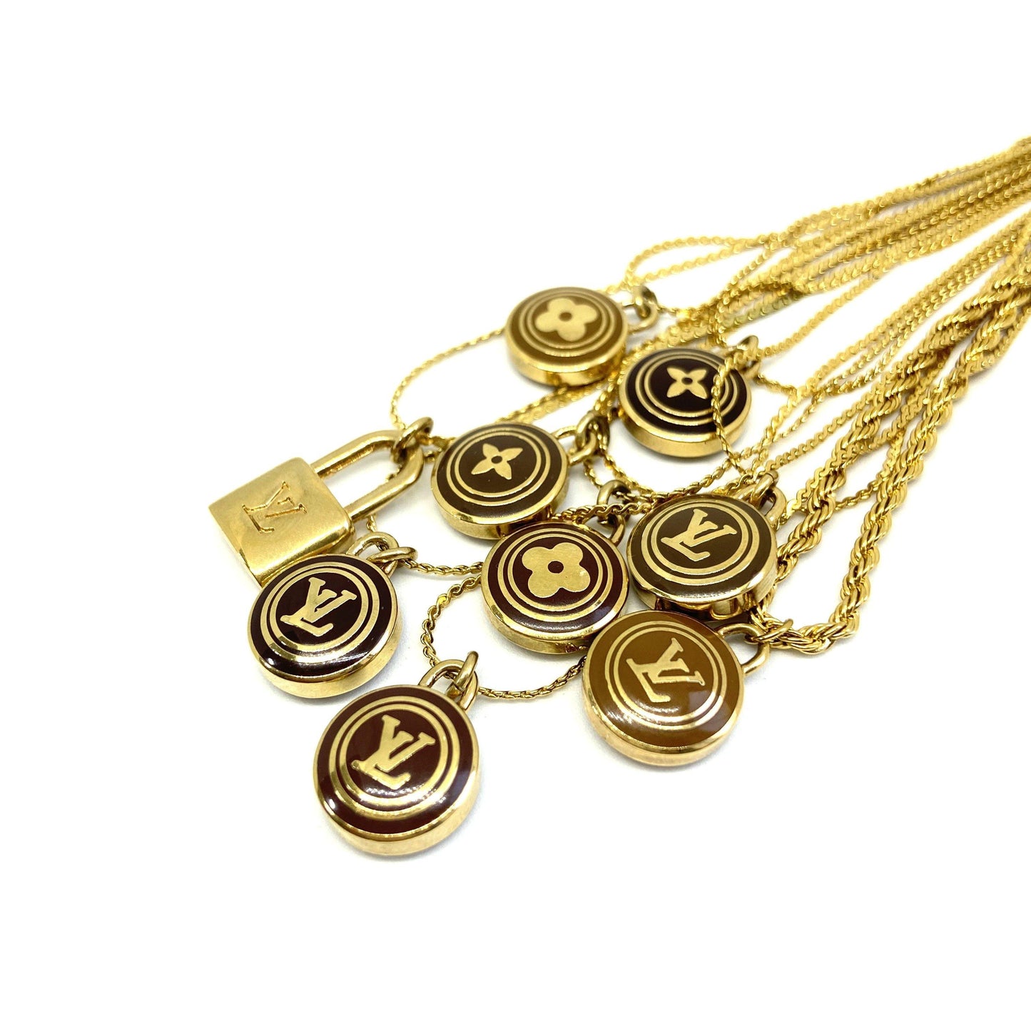 Authentic Louis Vuitton Chocolate Pendant Necklace