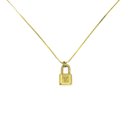 Authentic Louis Vuitton Mini Lock - Repurposed Necklace