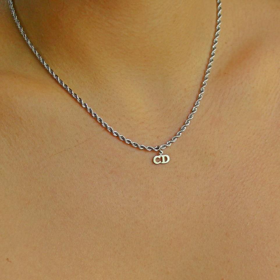 Authentic Mini Dior Pendant - Reworked Necklace