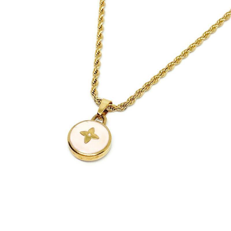 Authentic Louis Vuitton Blush Pendant Pastilles Reworked Necklace