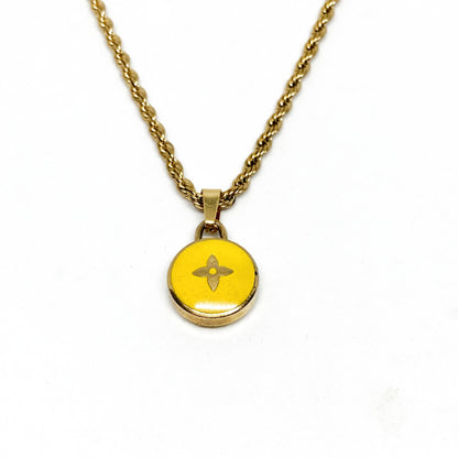 Authentic Louis Vuitton Yellow Pendant- Necklace