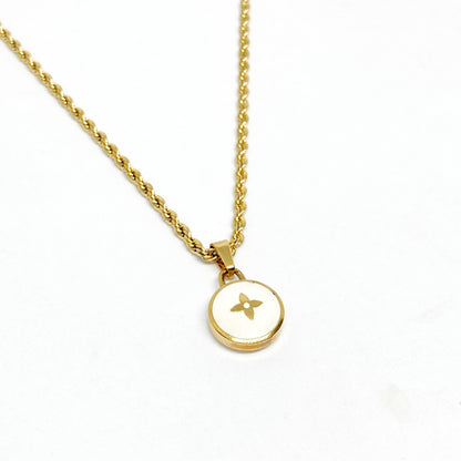 Authentic Louis Vuitton White Pendant- Necklace
