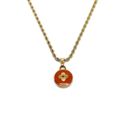 Authentic Louis Vuitton Tangerine Pendant- Necklace