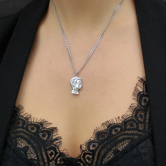 Authentic Dior Head Pendant- Reworked Necklace