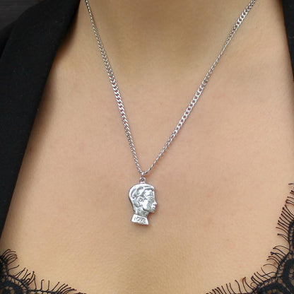 Authentic Dior Head Pendant- Reworked Necklace