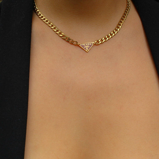 Authentic Prada Red tag - Repurposed Necklace