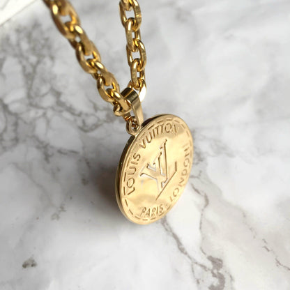 Authentic Louis Vuitton Large Round - Reworked Necklace