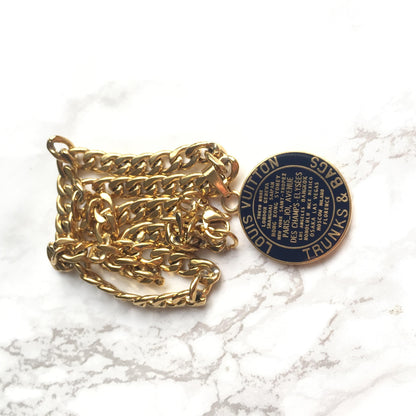 Authentic Louis Vuitton Blue -Reworked Necklace
