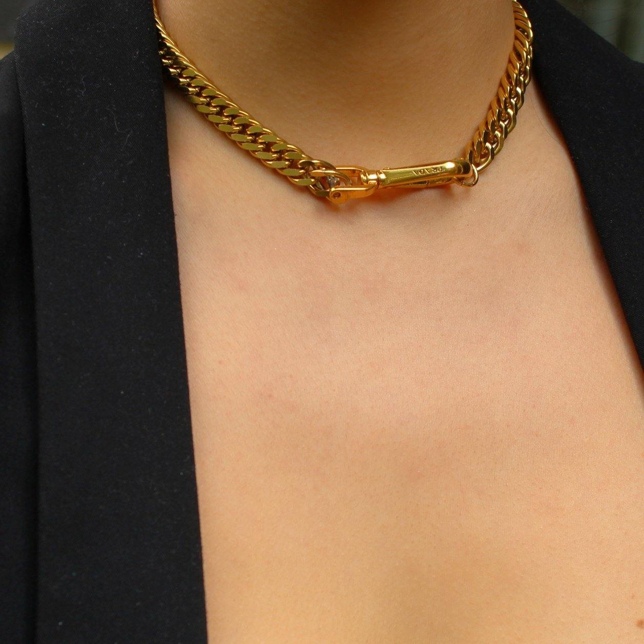 Repurposed Authentic Prada Clasp- Necklace