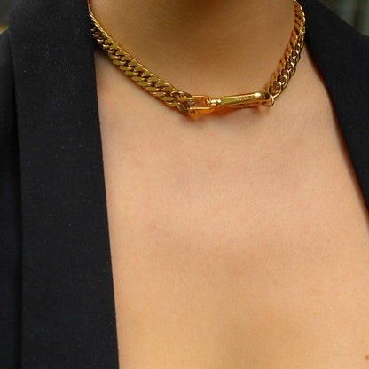 Repurposed Authentic Prada Clasp- Necklace