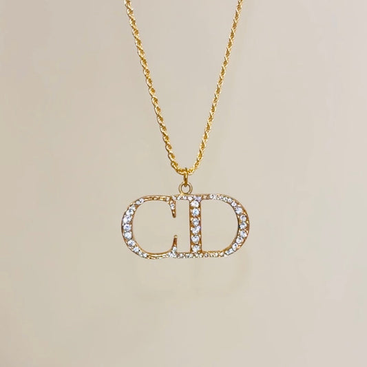 Authentic repurposed Dior crystal necklace