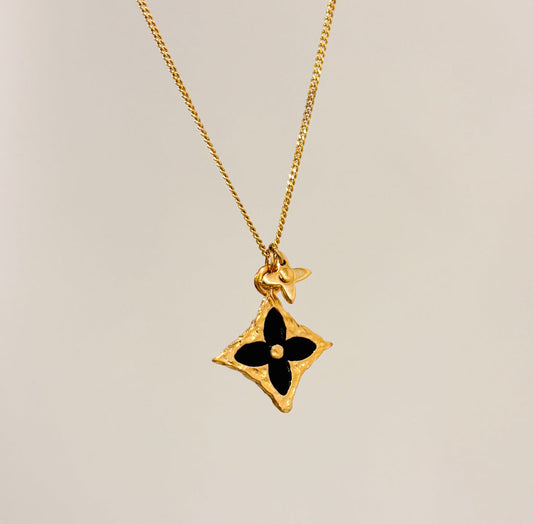 Authentic repurposed Louis Vuitton monogram necklace