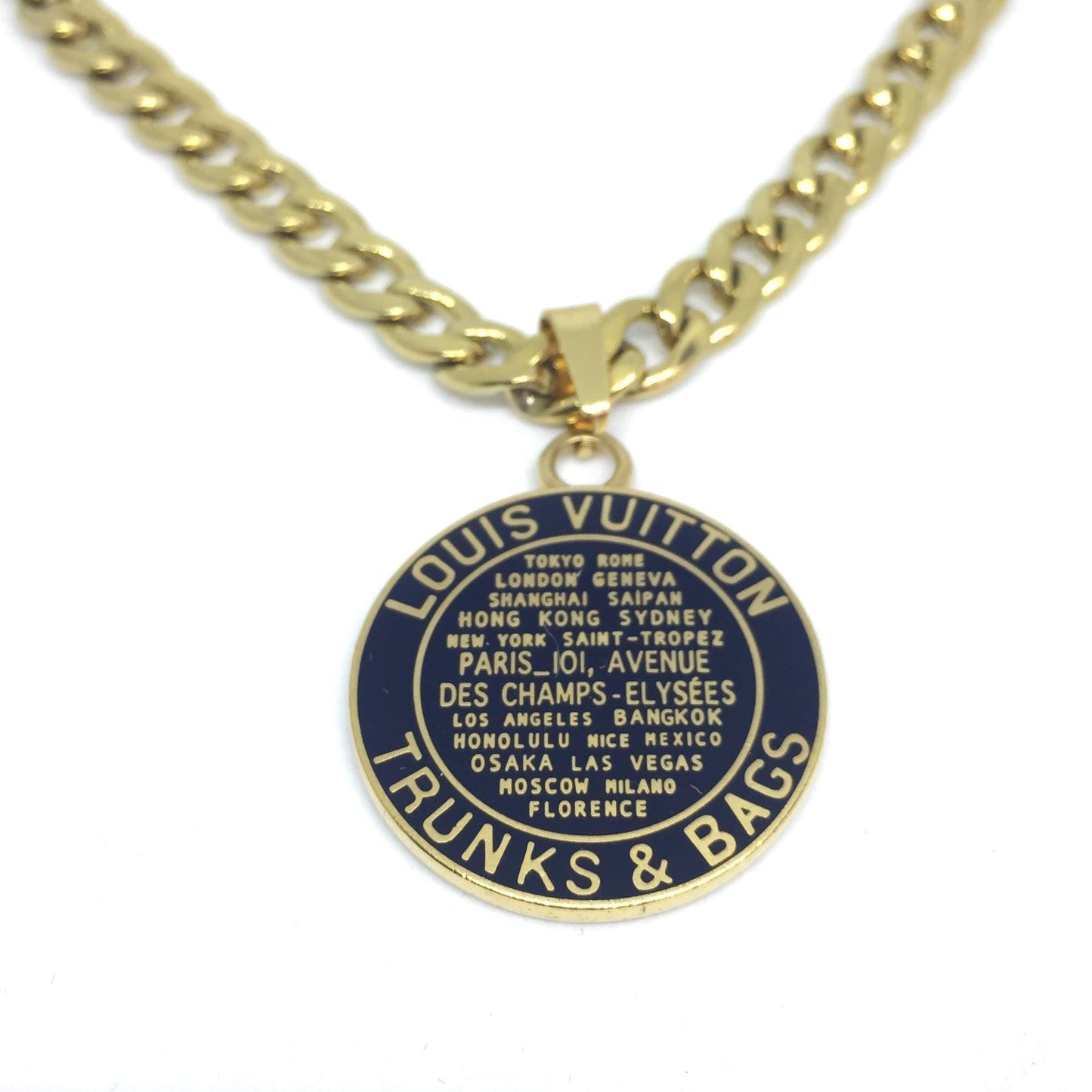 Authentic Louis Vuitton Blue -Reworked Necklace