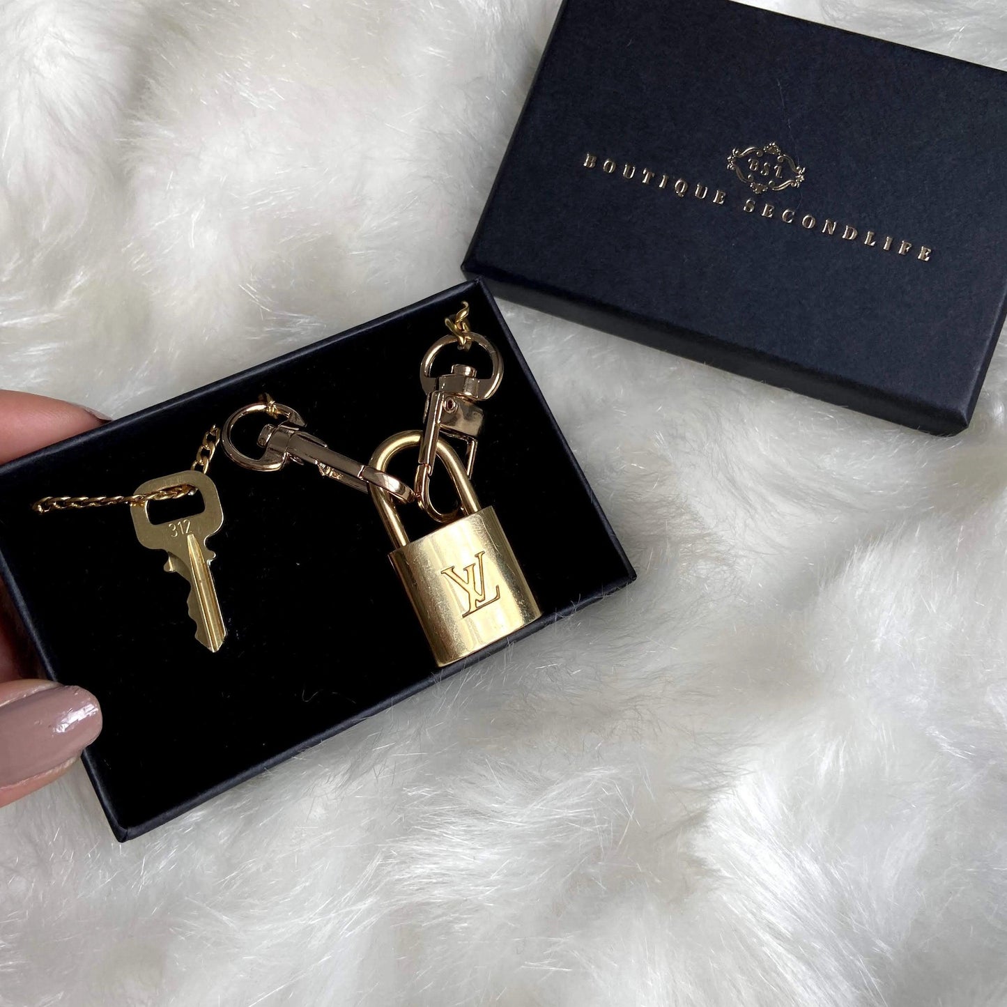 Louis Vuitton Padlock Necklace with Double Chain
