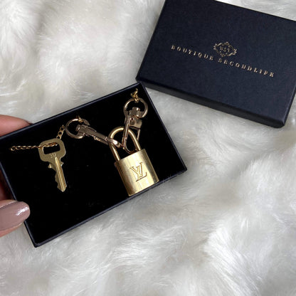 Louis Vuitton Padlock Necklace with Double Chain