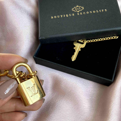 Louis Vuitton Padlock Necklace with Double Chain