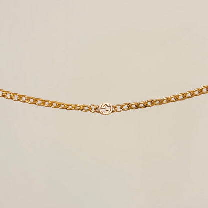 Authentic repurposed Gucci logo necklace