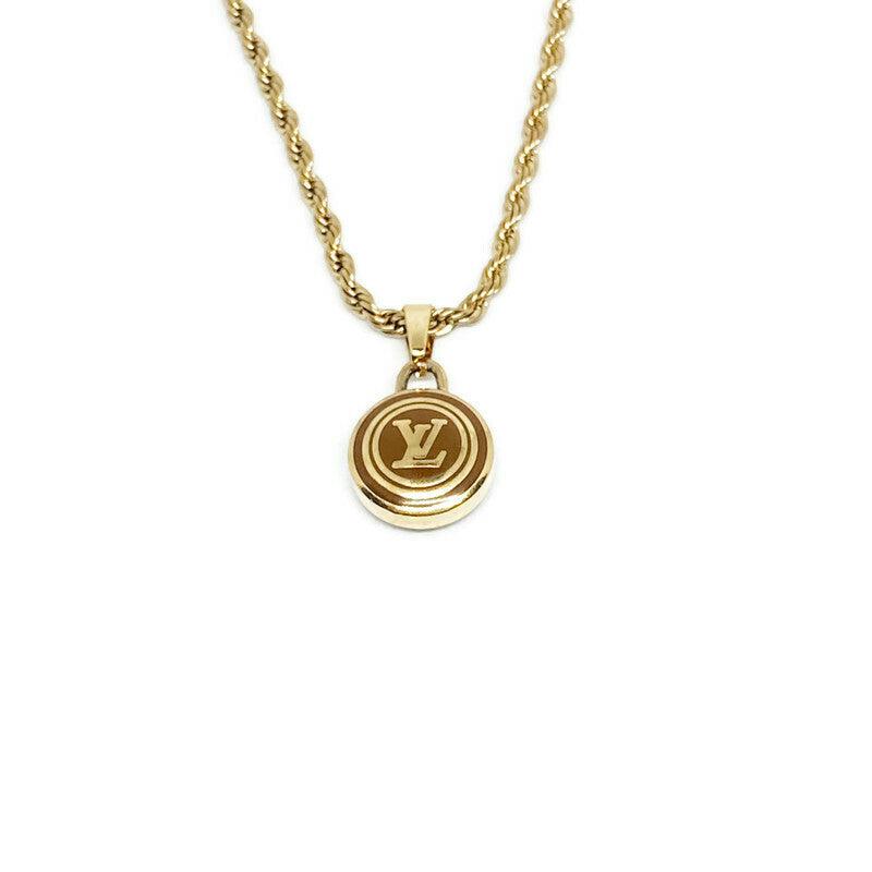 Authentic Louis Vuitton Logo Pastilles Pendant Necklace