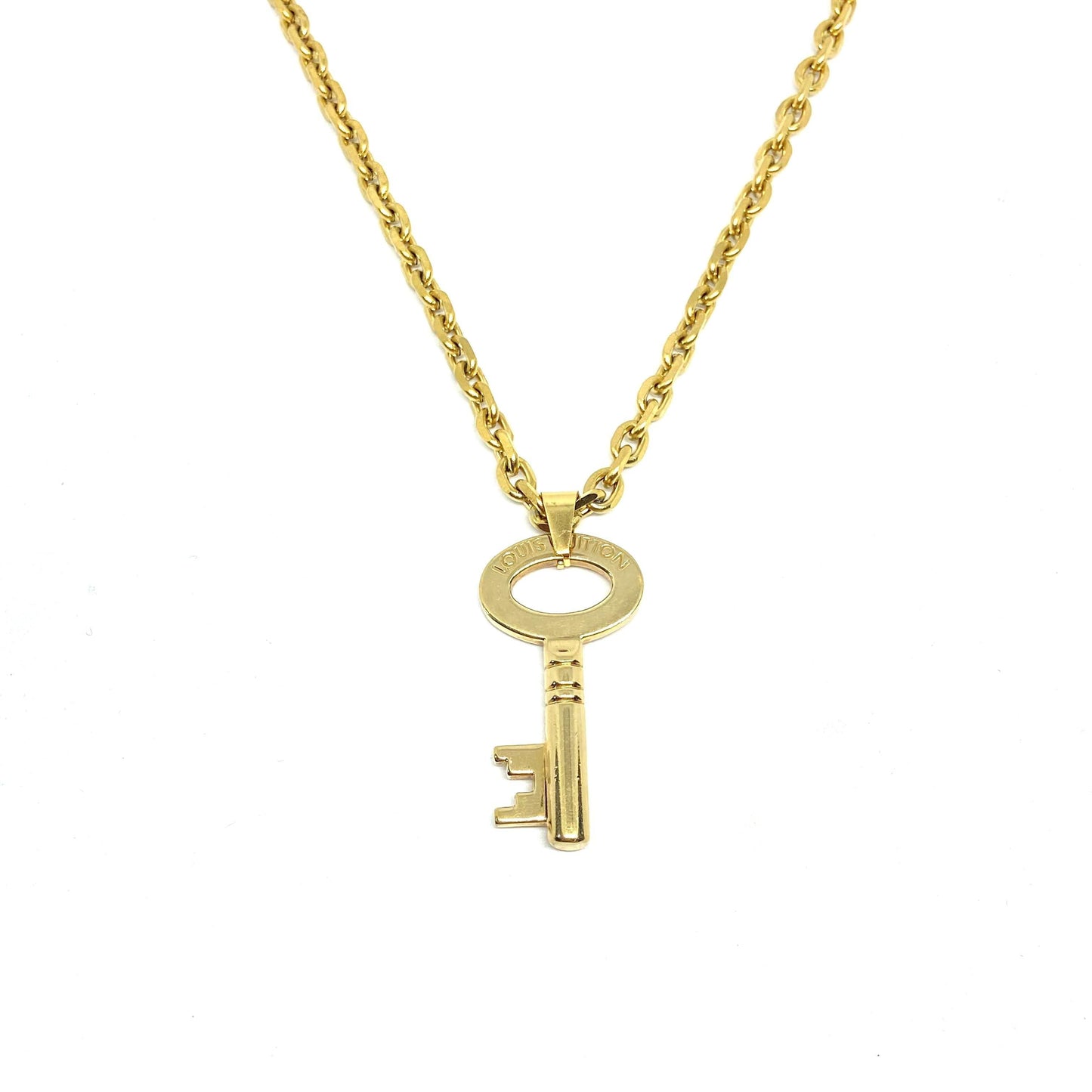 Authentic Louis Vuitton Key Pendant Reworked Necklace