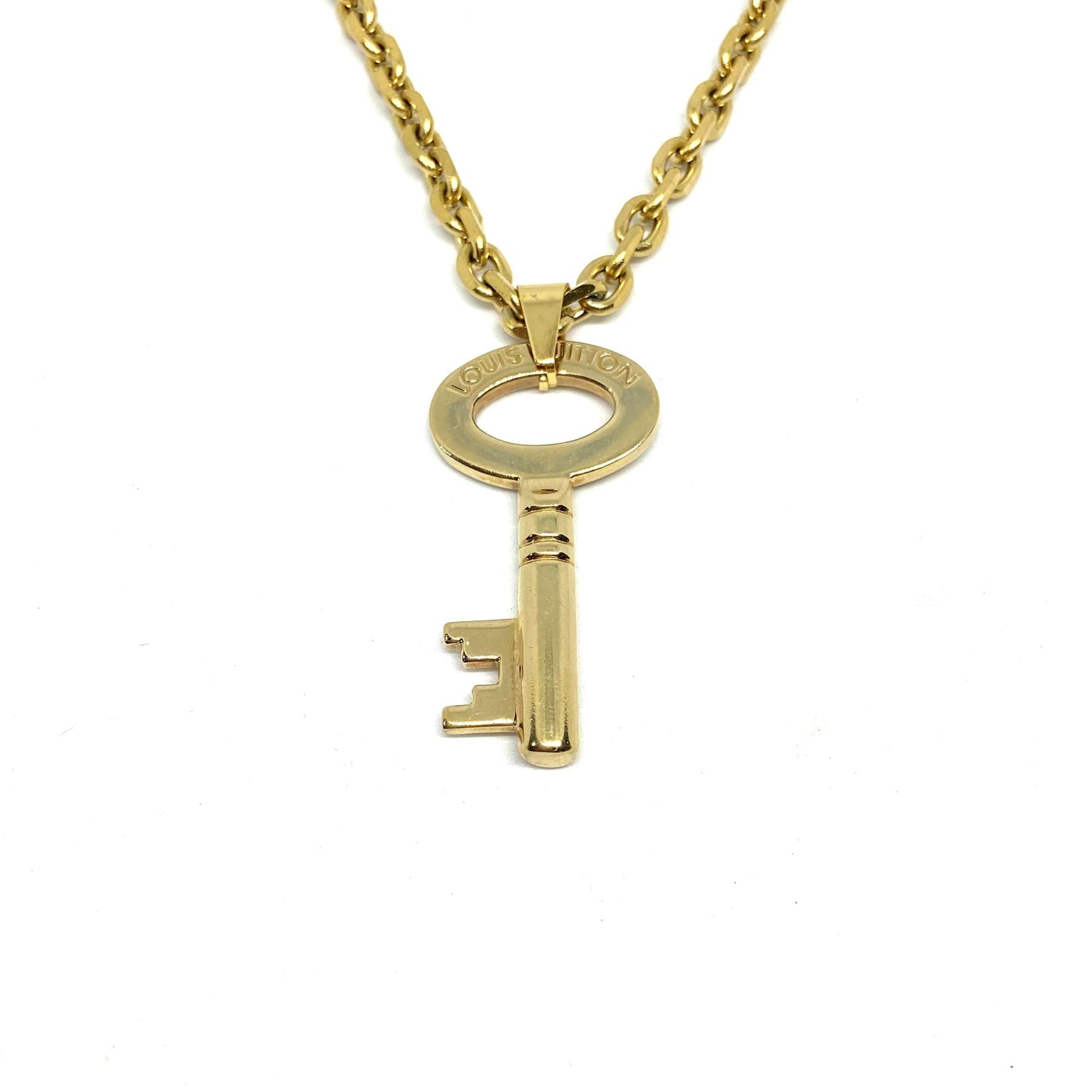 Authentic Louis Vuitton Key Pendant Reworked Necklace