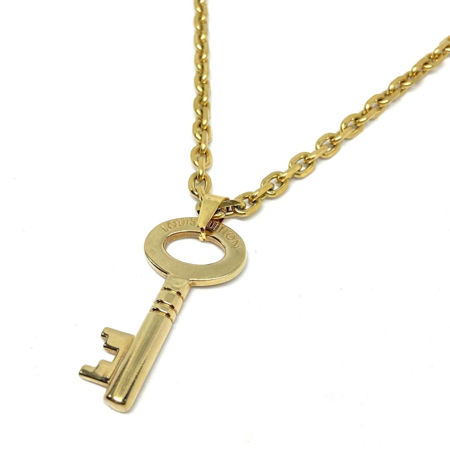 Authentic Louis Vuitton Key Pendant Reworked Necklace