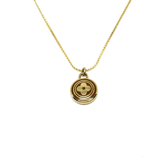 Authentic Louis Vuitton Siena Flower Pendant Necklace