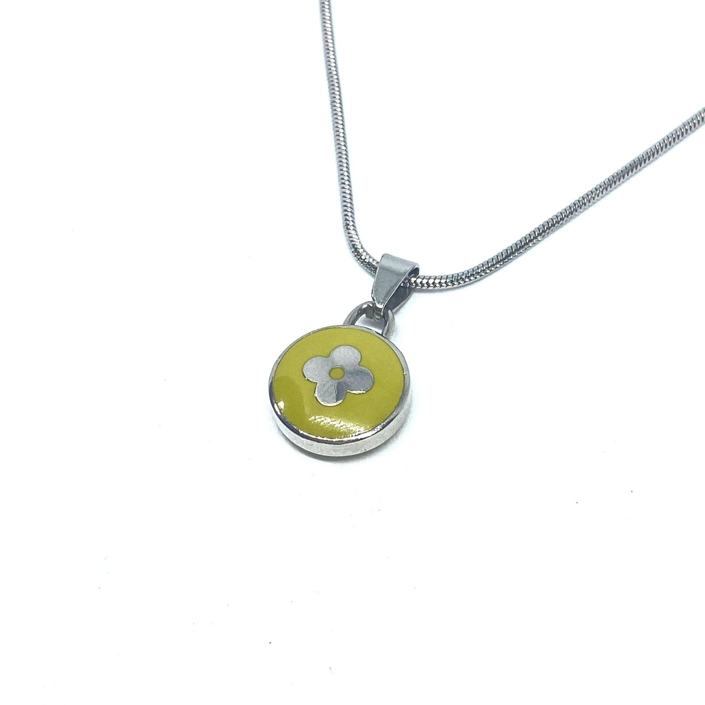 Authentic Louis Vuitton Green Pendant Reworked Necklace