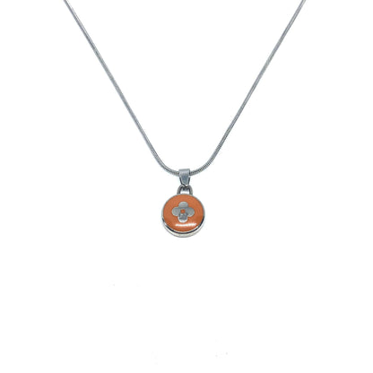 Authentic Louis Vuitton Orange Pendant Reworked Necklace